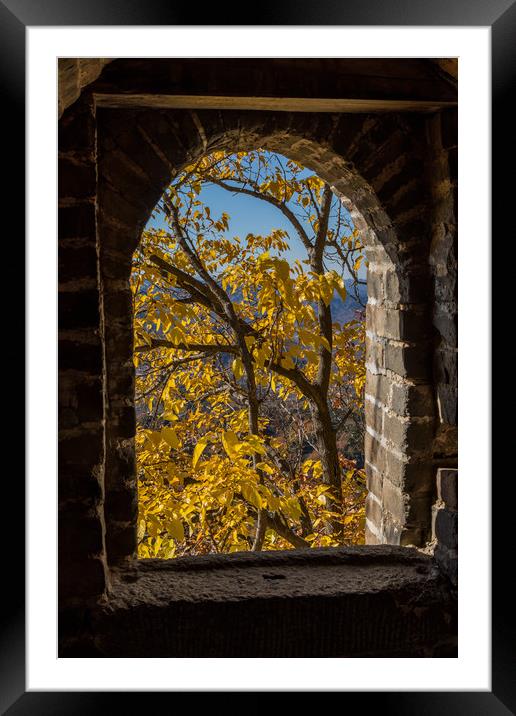 Chinese Wall at Mutianyu Framed Mounted Print by Thomas Schaeffer