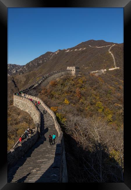 Chinese Wall at Mutianyu Framed Print by Thomas Schaeffer