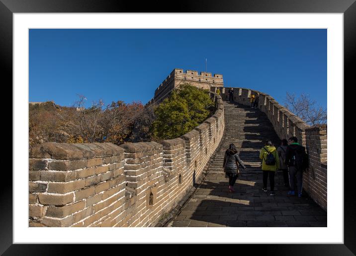 Chinese Wall at Mutianyu Framed Mounted Print by Thomas Schaeffer