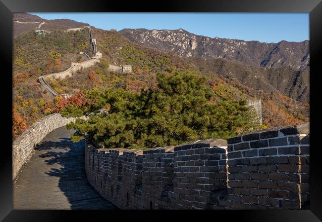 Chinese Wall at Mutianyu Framed Print by Thomas Schaeffer