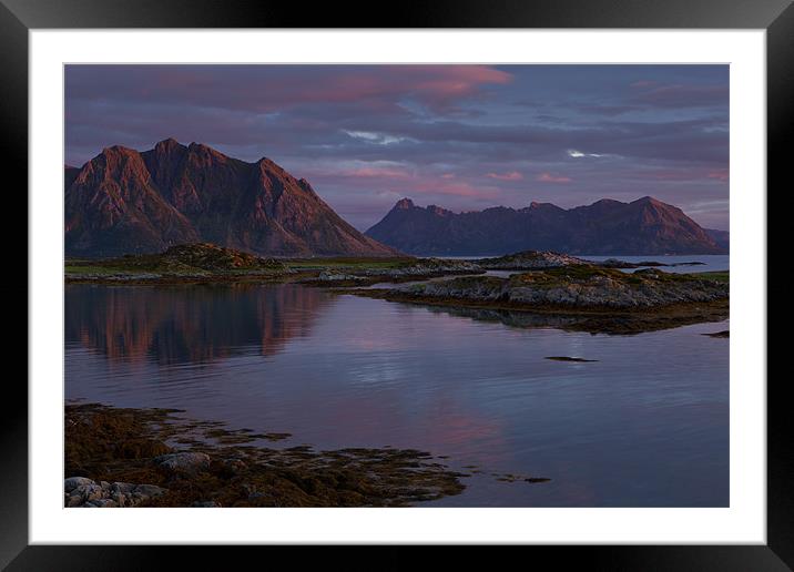 Sunset in Laukvik Framed Mounted Print by Thomas Schaeffer