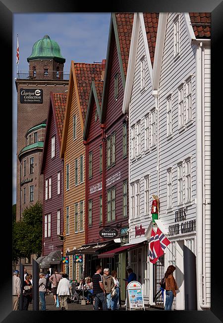 Brygge Bergen Framed Print by Thomas Schaeffer