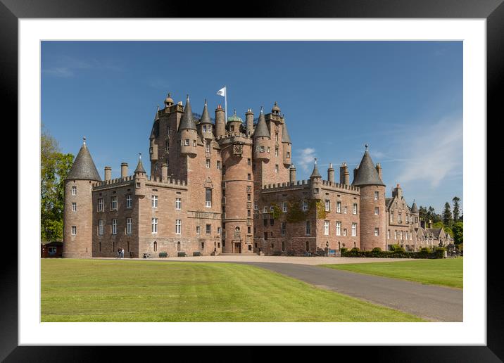 Glamis Castle & Grounds Framed Mounted Print by Thomas Schaeffer