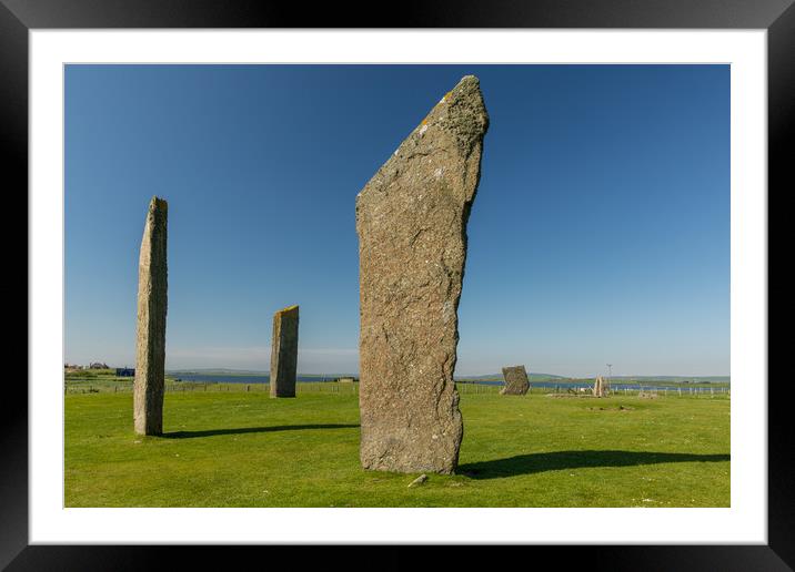 Standing Stones of Stennes Framed Mounted Print by Thomas Schaeffer