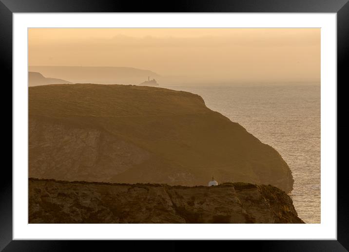 Sunset in Portreath Framed Mounted Print by Thomas Schaeffer