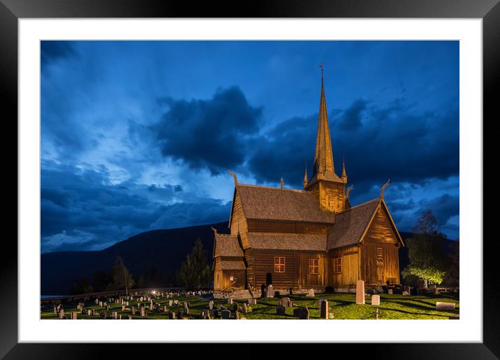 Stavkirke Lom Framed Mounted Print by Thomas Schaeffer