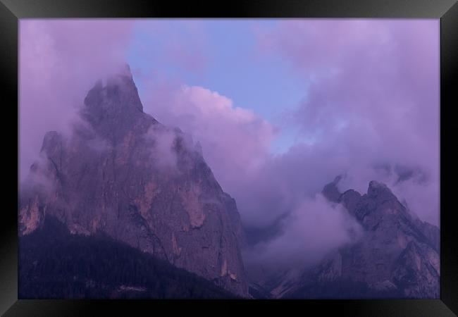 Evening at the Schlern Framed Print by Thomas Schaeffer