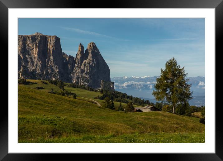 Alpe di Siusi Framed Mounted Print by Thomas Schaeffer