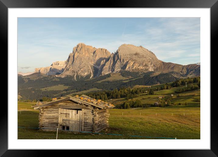 Sunset @ Alpe di Siusi Framed Mounted Print by Thomas Schaeffer