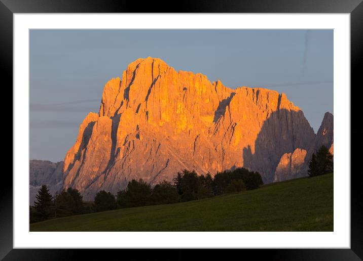 Sunset @ Alpe di Siusi Framed Mounted Print by Thomas Schaeffer