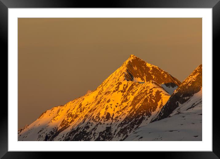 sunset peak Framed Mounted Print by Thomas Schaeffer