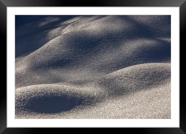 Snow shadow Framed Mounted Print by Thomas Schaeffer
