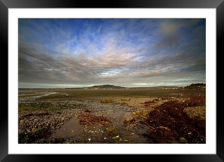 A view of Scrabo Tower from Ards Peninsula Framed Mounted Print by pauline morris