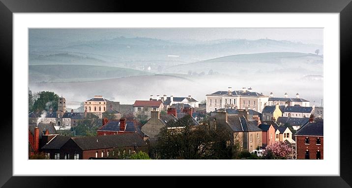 Misty Morning Downpatrick Framed Mounted Print by pauline morris
