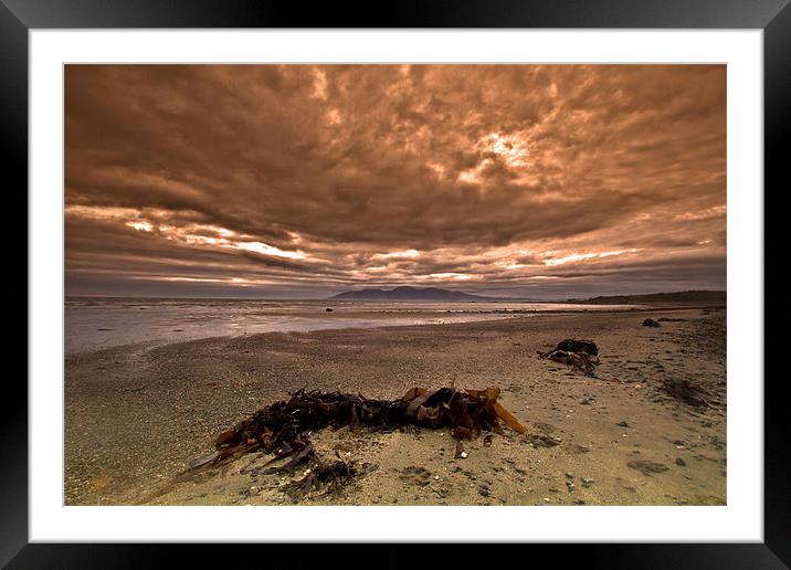 On Rossglass Beach Framed Mounted Print by pauline morris