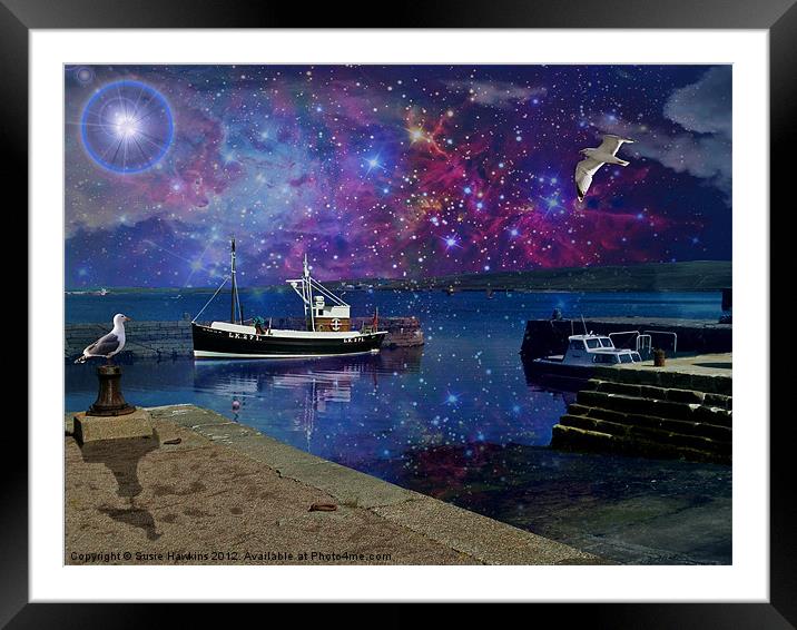 Harbour Lights Framed Mounted Print by Susie Hawkins