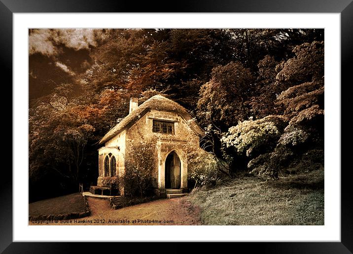 Gothic Cottage - Stourhead Gardens Framed Mounted Print by Susie Hawkins