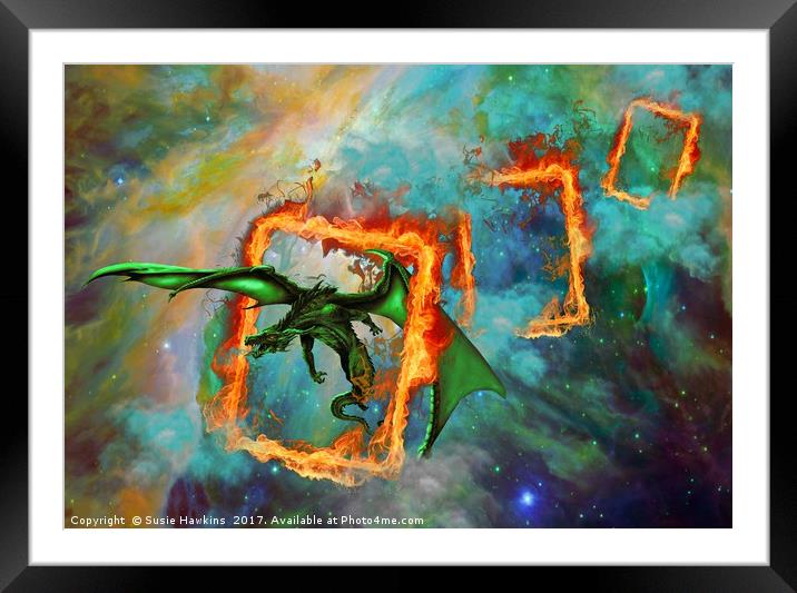 Dragon Race Framed Mounted Print by Susie Hawkins