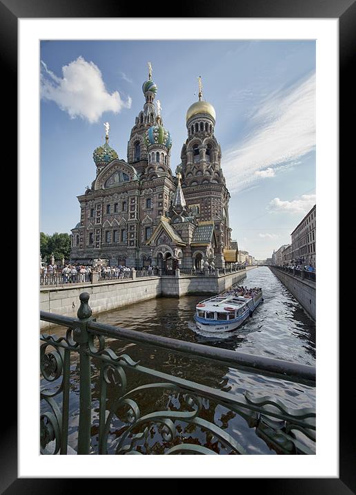 Church of the Savior on Blood Framed Mounted Print by Vladimir Sidoropolev