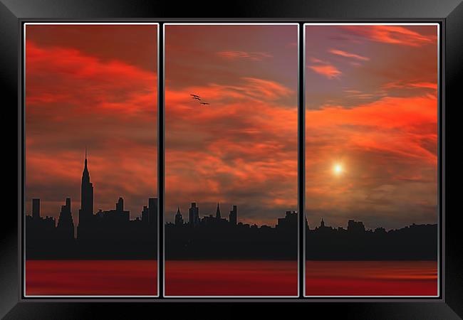 HOT IN THE CITY Framed Print by Tom York