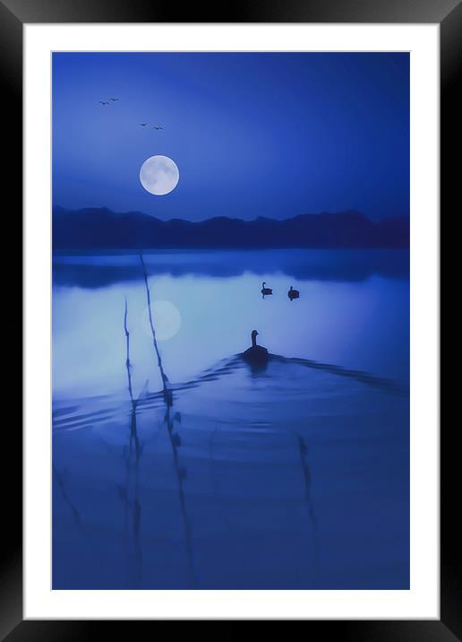 INTO THE MIDNIGHT BLUE Framed Mounted Print by Tom York