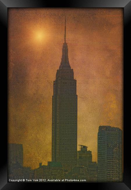 THE EMPIRE STATE BUILDING Framed Print by Tom York