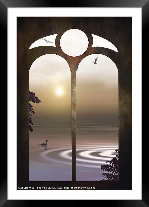 A WINDOW TO THE SUNSET Framed Mounted Print by Tom York