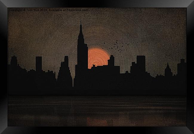 NEW YORK CITY SKYLINE Framed Print by Tom York