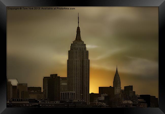 WAKE UP NEW YORK Framed Print by Tom York