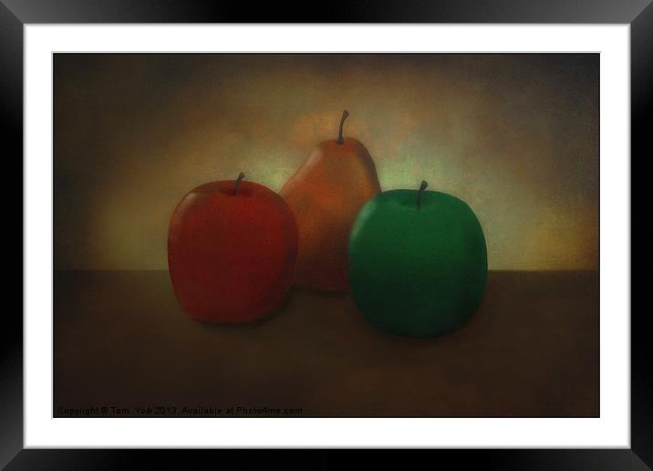 APPLES AND PEAR Framed Mounted Print by Tom York