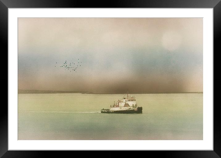 THE BROWN TUG Framed Mounted Print by Tom York