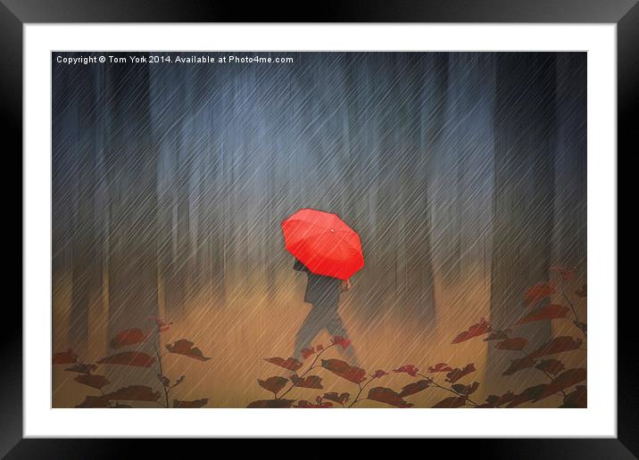 When The Rain Comes Framed Mounted Print by Tom York