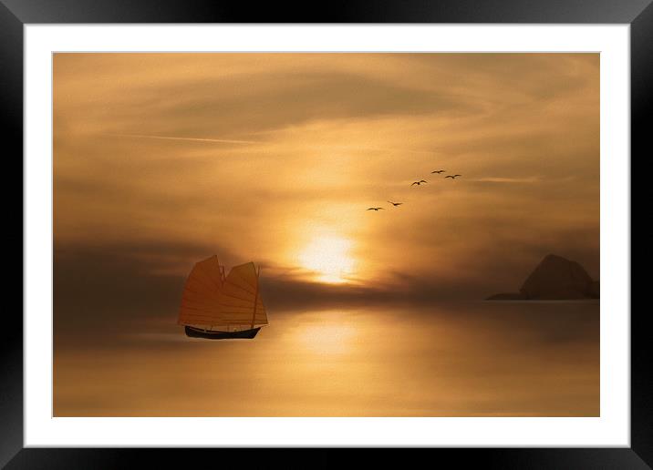 In The China Sea Framed Mounted Print by Tom York