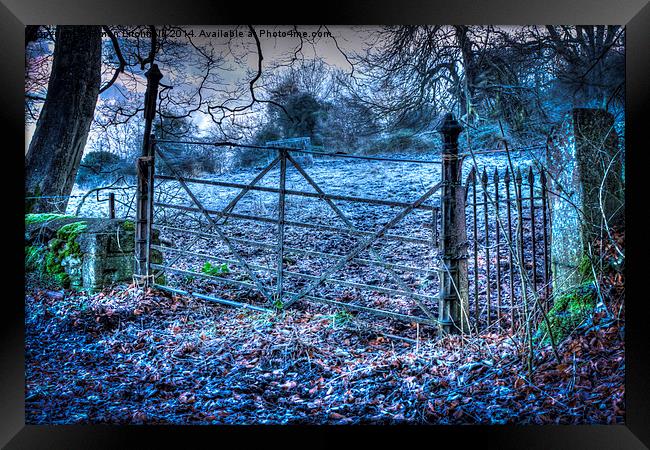 Frosty Gateway To The Cotswolds Framed Print by Simon Litchfield