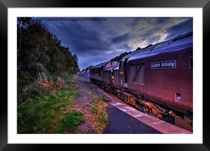  View's From The Train Window - Dingwall Class 37' Framed Mounted Print by Simon Litchfield