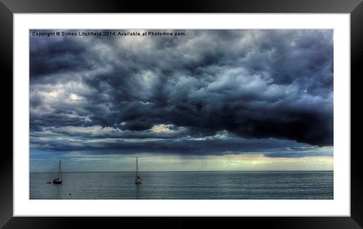 Summer Storm Brewing Framed Mounted Print by Simon Litchfield