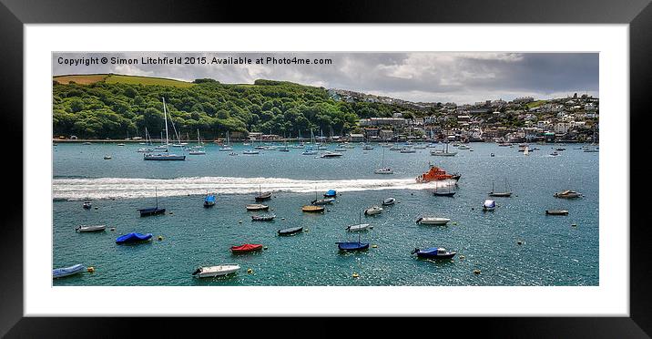 Fowey Lifeboat Framed Mounted Print by Simon Litchfield