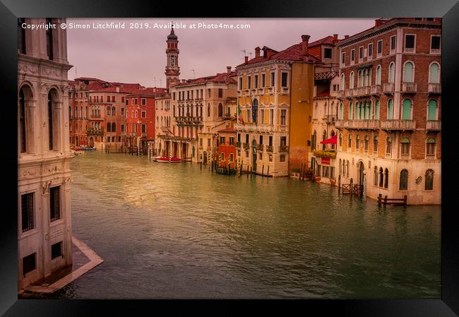 Venice Grand Canal Framed Print by Simon Litchfield