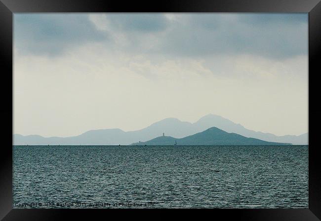 Mar Menor Volcanoe Framed Print by John Basford