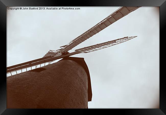 Brixton Windmill Framed Print by John Basford