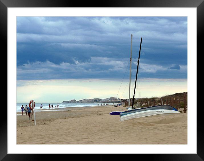 Resting Boats Framed Mounted Print by John Basford