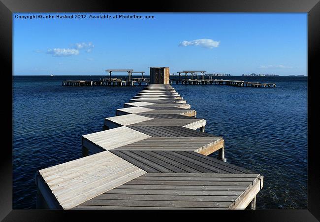 Jetty Framed Print by John Basford