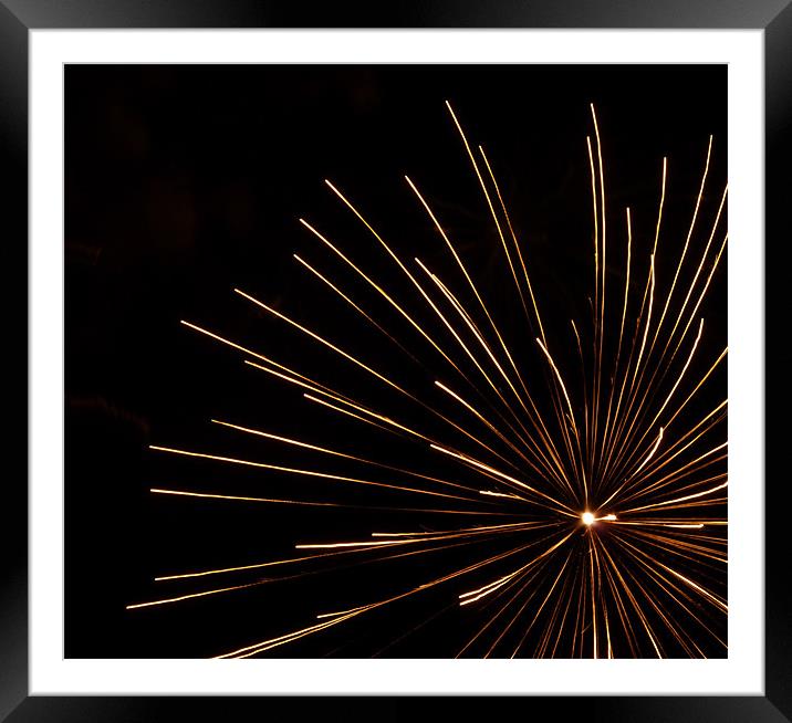 Fireworks Framed Mounted Print by Hannah Scriven