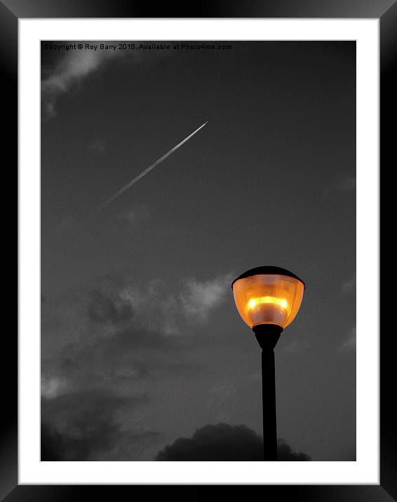  Storms, Lamps and Transatlantic Flights. Framed Mounted Print by Roy Barry