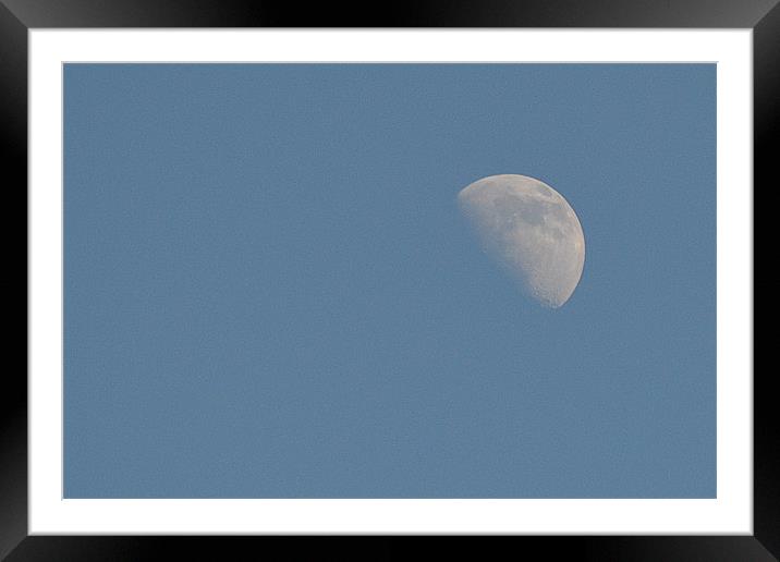 Mr Moon, you're out too soon Framed Mounted Print by Darrin Collett