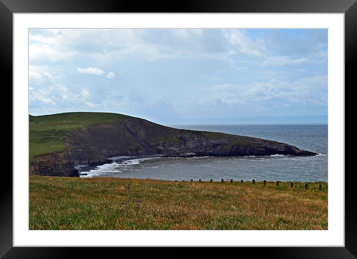 Dunraven Bay Framed Mounted Print by Darrin Collett