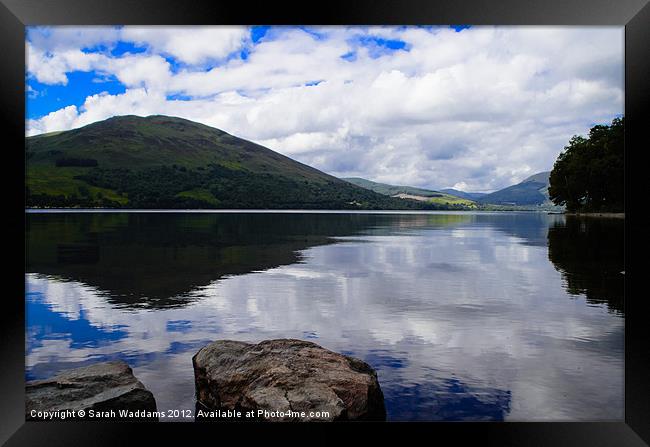 Loch Lomond Reflection Framed Print by Sarah Waddams