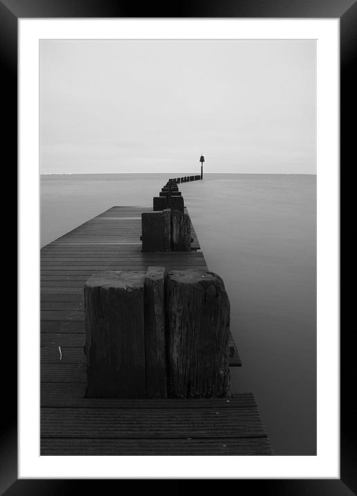 Cleethorpes black and white Framed Mounted Print by Sarah Waddams