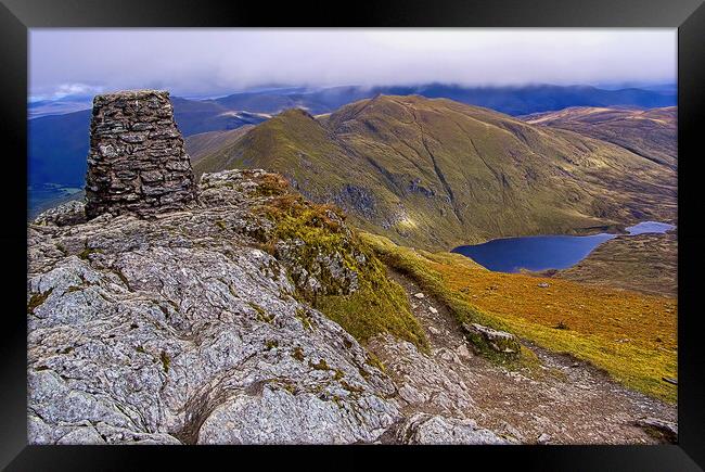 View from summit of Ben Lawers (2) Framed Print by Geoff Storey