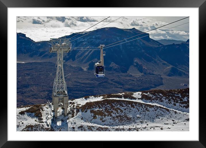 Mount Teide Cable Car Framed Mounted Print by Geoff Storey